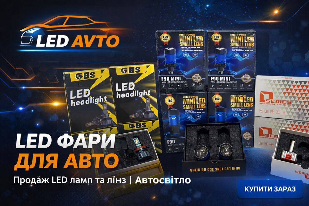 ТОП ПРОДАЖ!!! LED лампи H1 H4 H7 HB3 HB4 H1 D1S D2S D4S