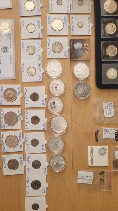 Zestaw monet.Kolekcja monet.