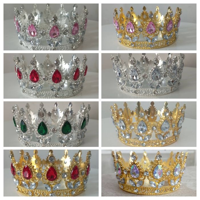 Корона, блискітки харчові, діадеми, стрічки, топери