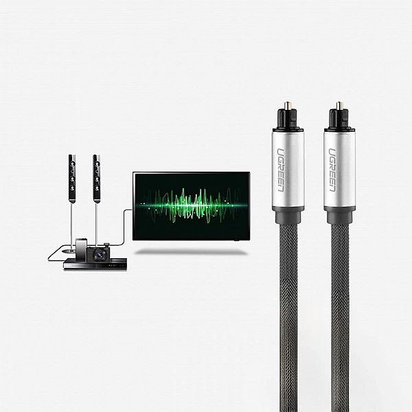 Kabel optyczny Ugreen AV108 Toslink/SPDIF 3m - szary