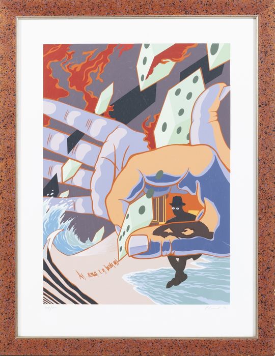 Serigrafia - Carlos Calvet - As armas e os barões assinalados - 1992 a