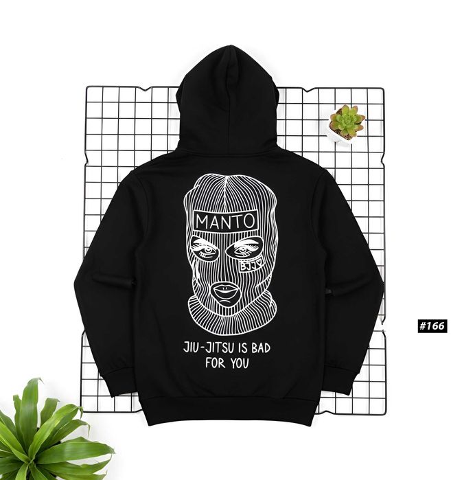 Cotton 100% • Новое Черное Худи MANTO Society • Кофта Зипка МАНТО