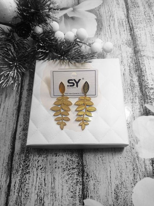 Kolczyki ze stali chirurgicznej, stal nierdzewna,  Nowe.