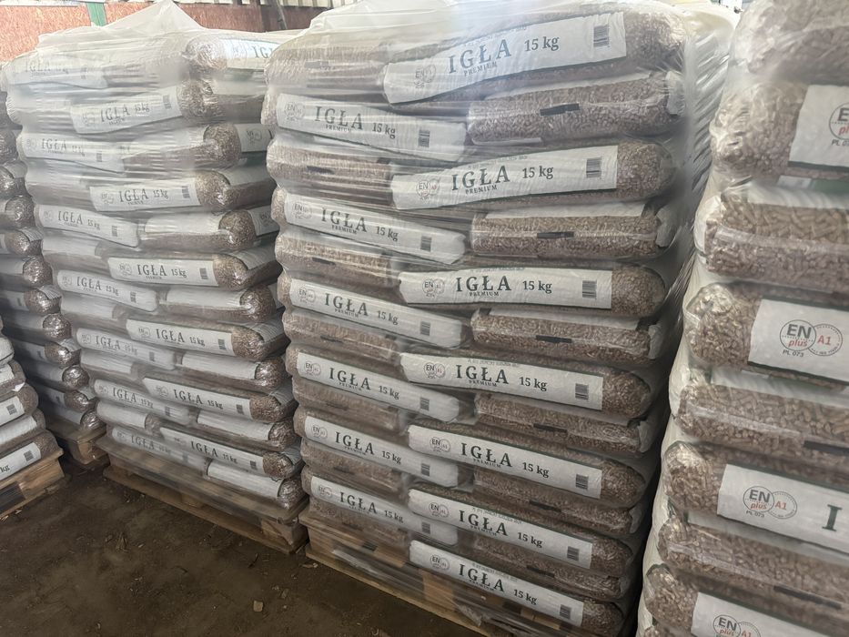 Pellet sosnowy iglasty Igla a1 dostawa auto z winda paleciak elektryczny