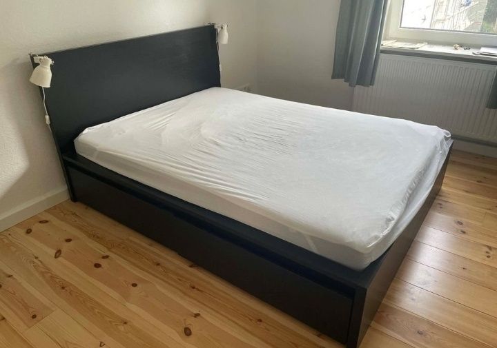 Łóżko Ikea Malm 140x200,2 szuflady, stelaż regulowany, materac GRATIS. TRANSPORT