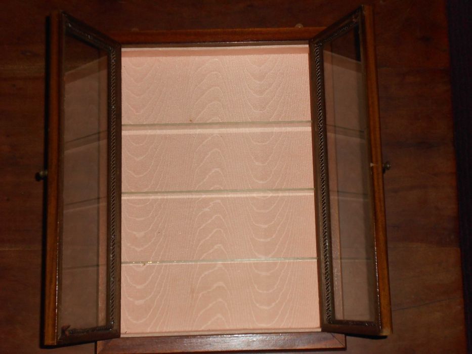 Expositor parede vitrine vitrina coleccao miniaturas madeira vidro