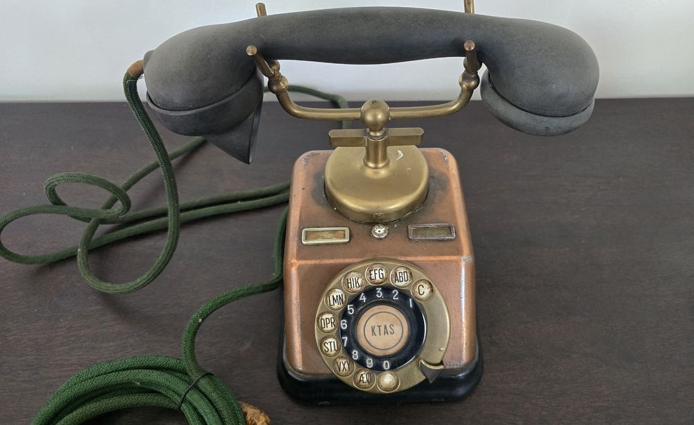 Antigo e Raro Telefone castiçal,Dinamarquês