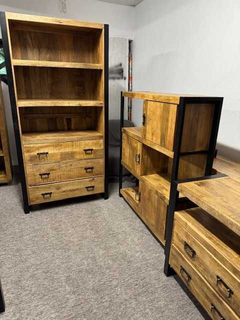 Buffet Kredens drewniany mango styl LOFT seria Britt Nowy F-vat