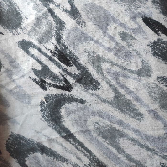 Ткань велюр на мебель, шторы - все оттенки серого, абстрактный принт