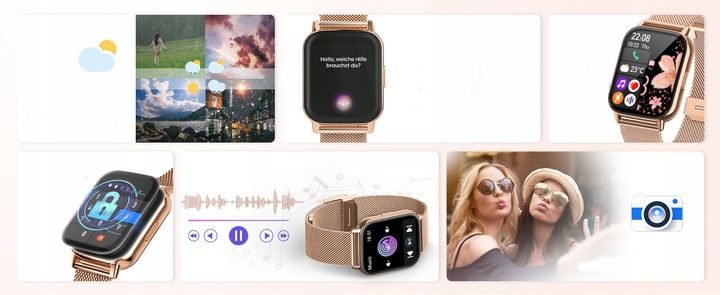 Naixues Smartwatch Zegarek Damski Połączenie Bluetooth 1.85''amoled Hd