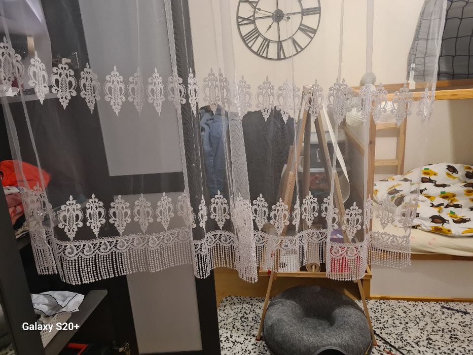 Firanki błyszczące gipiura śliczne 2 sztuki nowe  tanio