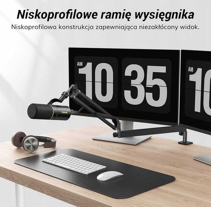 Statyw mikrofonowy biurkowy TONOR T20LP do Blue Yeti, podcast