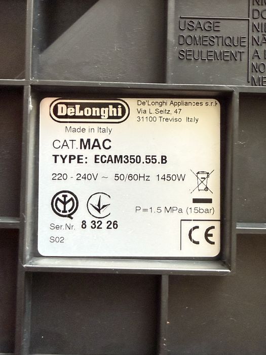 Автоматична кавомашина De’Longhi Dinamica ECAM 350.55.B (Italy)