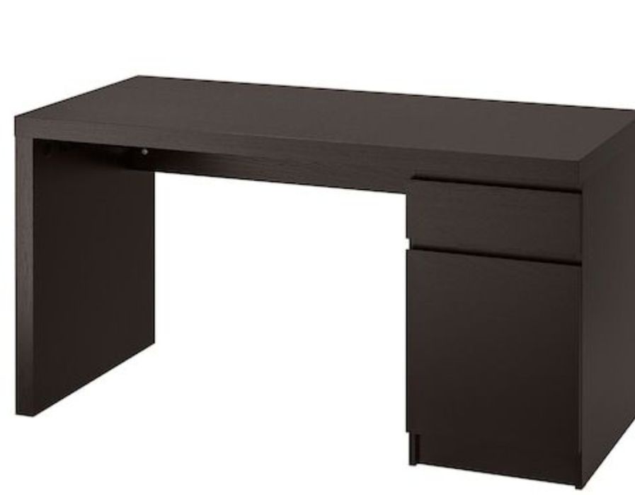 Secretária MALM castanha escura