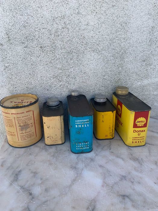 latas shell vintage automobilia