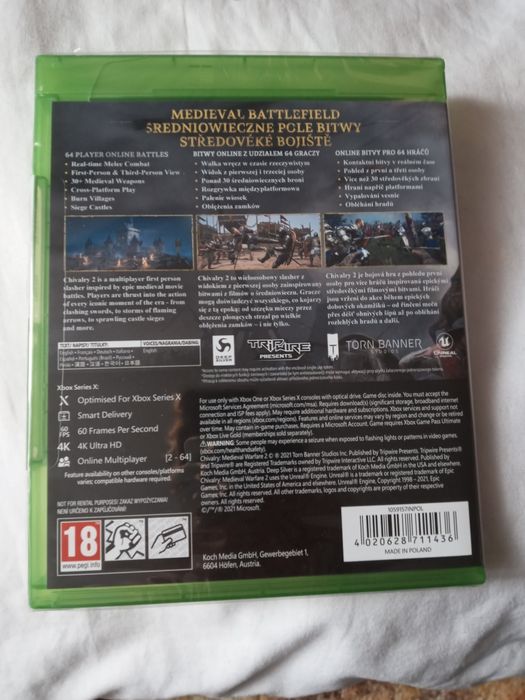 Chivalry 2 nowa folia gra Xbox One i Xbox Series X
