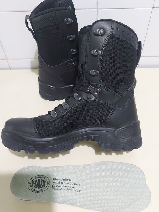 Botas pretas HAIX para GNR, PSP, Vigilantes, Bombeiros, Tamanho 40 novos.