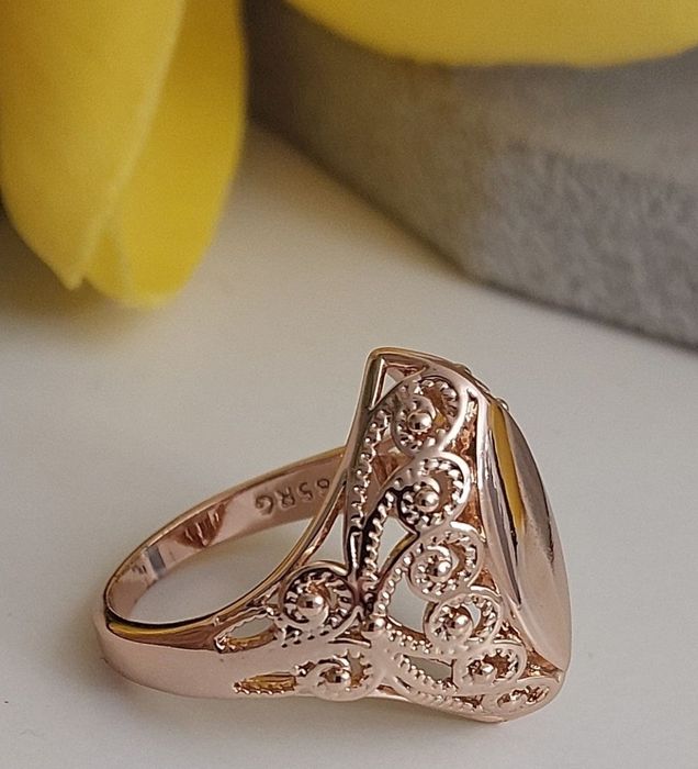 Sygnet Różowe złoto 585.