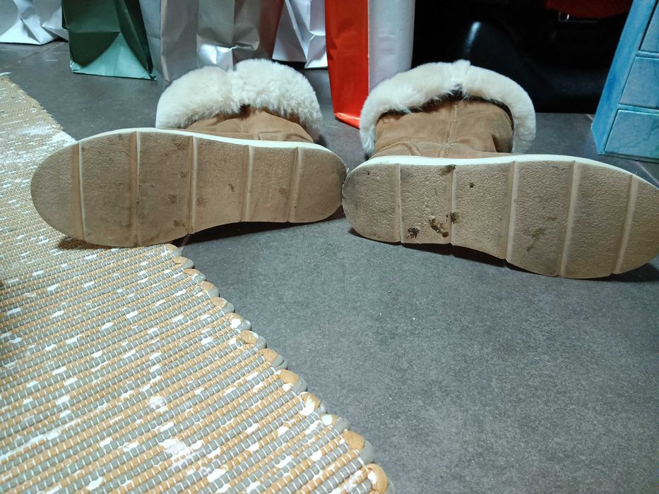 Botas de cano médio com pelo - Zara Kids - N. 34