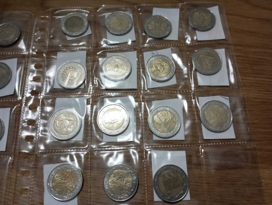 Moedas 2 euros comemorativas para troca
