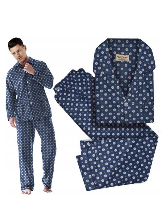 Pizama meska flanelowa rozpinana Formax M L xl xxl 3xl
