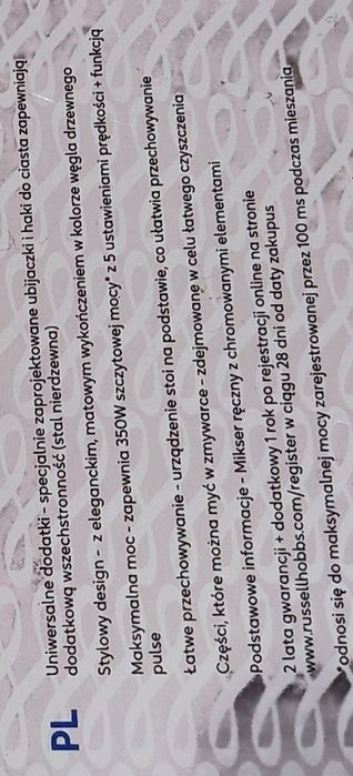 Mixer ręczny RUSSEL HOBBS