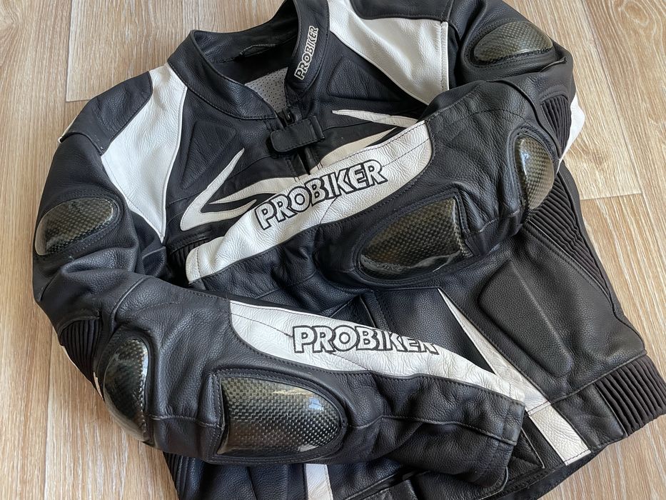 PROBIKER PRX-4. Топова шкіряна мотокуртка з карбоном! 52 розмір