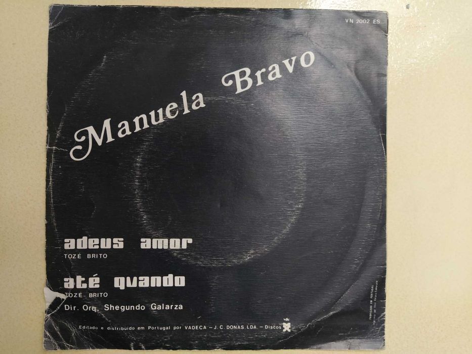 Single Adeus Amor + Até Quando - Manuela Bravo