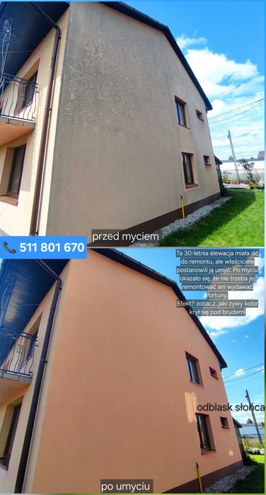 Mycie kostki brukowej, elewacji, dachu Góra Kalwaria, Kołbiel Mazowieckie