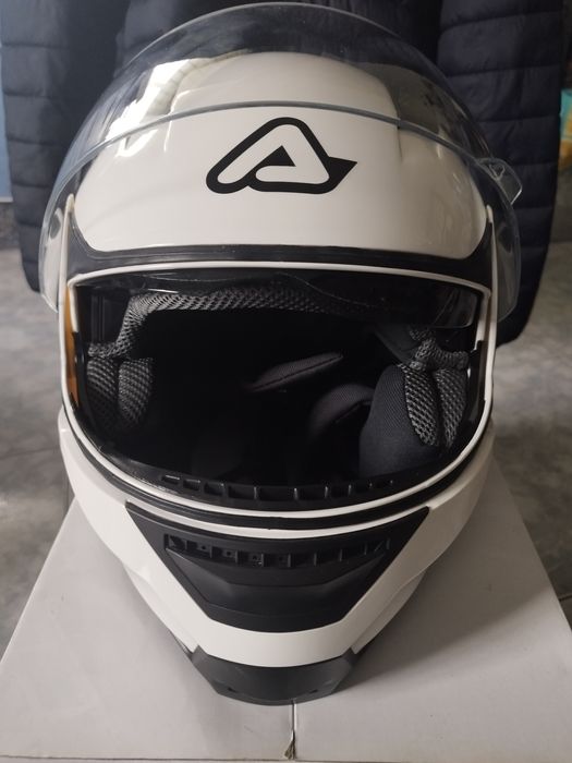 Capacete ACERBIS BOX G-348 Branco C/ Equip.  comunicação Bluetooth