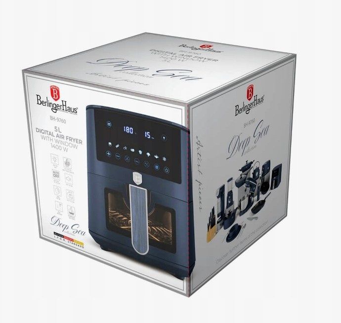 Air Fryer, 5 L Matt Blue | Berlinger Haus BH9760