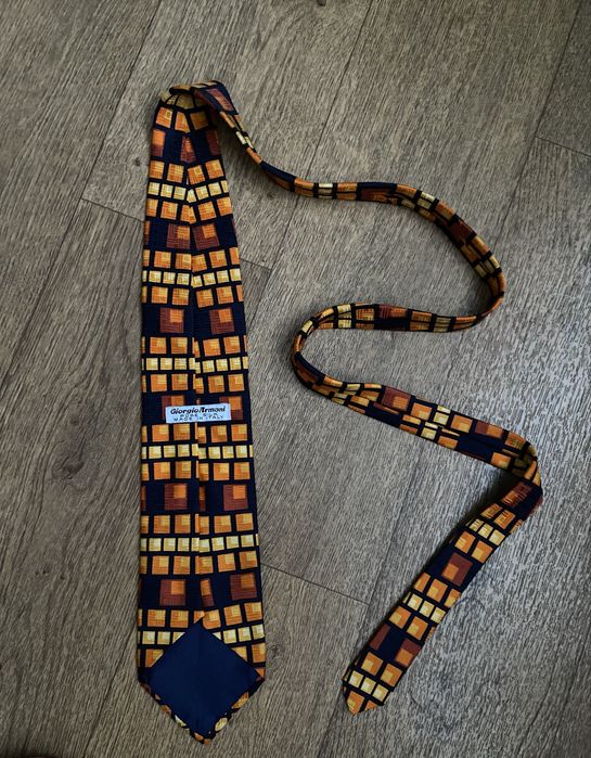 Вінтажна шовкова краватка від італійського бренду giorgio armani