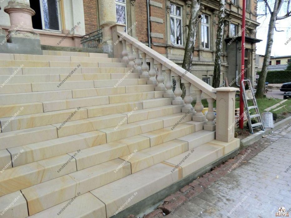 ~48~ Schody zewnętrzne, piaskowiec, bloki, kamień naturalny