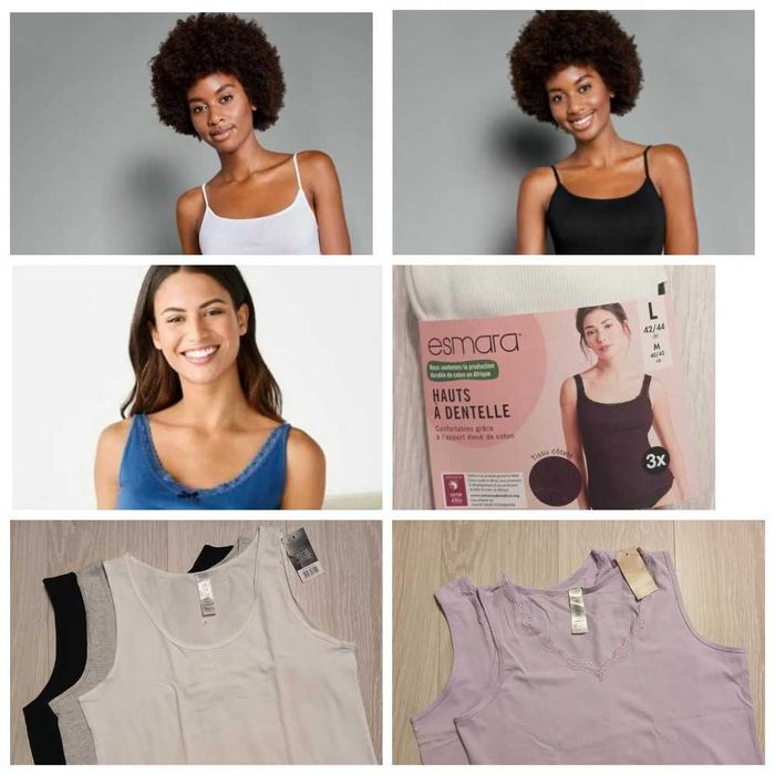 Жіночі майки на тонких та  широких  бретелях esmara