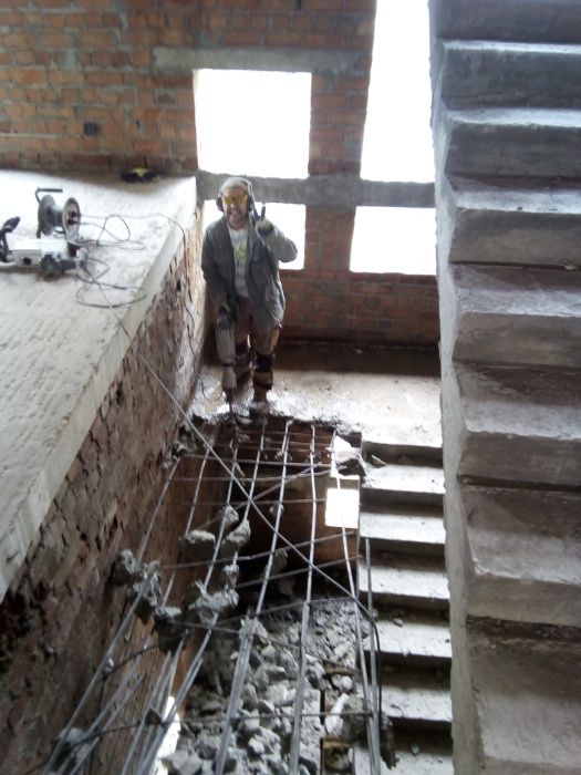 алмазна різка бетону, алмазная резка бетона,сверління, буріння отворів