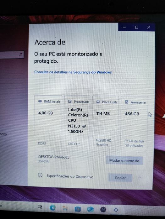 Portátil ASUS X540SA