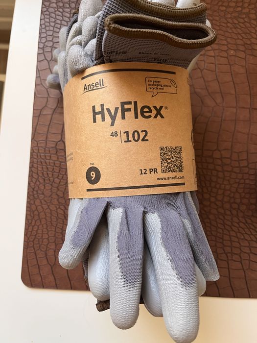 12 parRekawice precyzyjne robocze hyflex 48-102 rozm 9