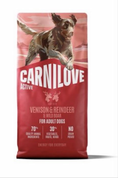 Carnilove Active Venison & Reindeer & Wild Boar Active Adults для активних cобак оленина і дикий кабан 12 кг