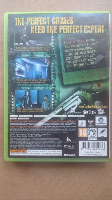 Xbox 360 CSI: Deadly Intent