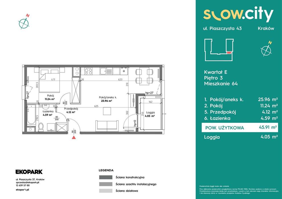 2-pokojowe mieszkanie 45m2 Bez Pośredników