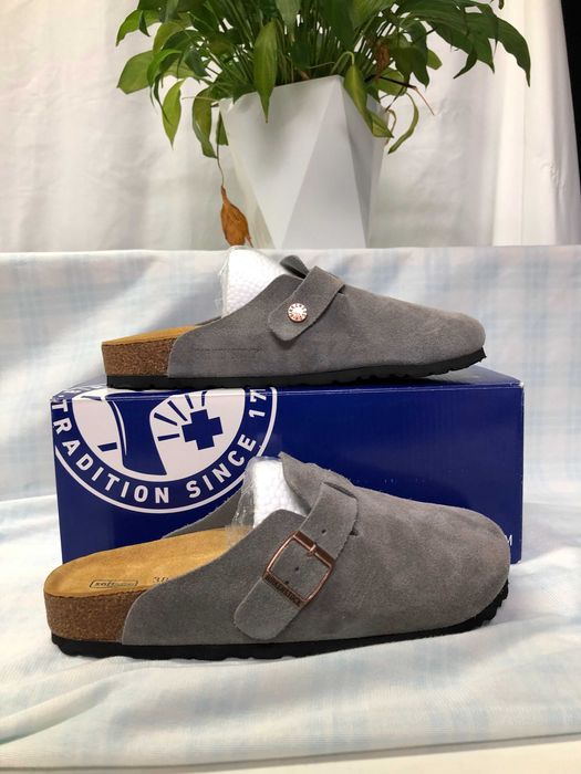 Birkenstock Boston Soft Footbed Suede Taupe Rozmiar 41