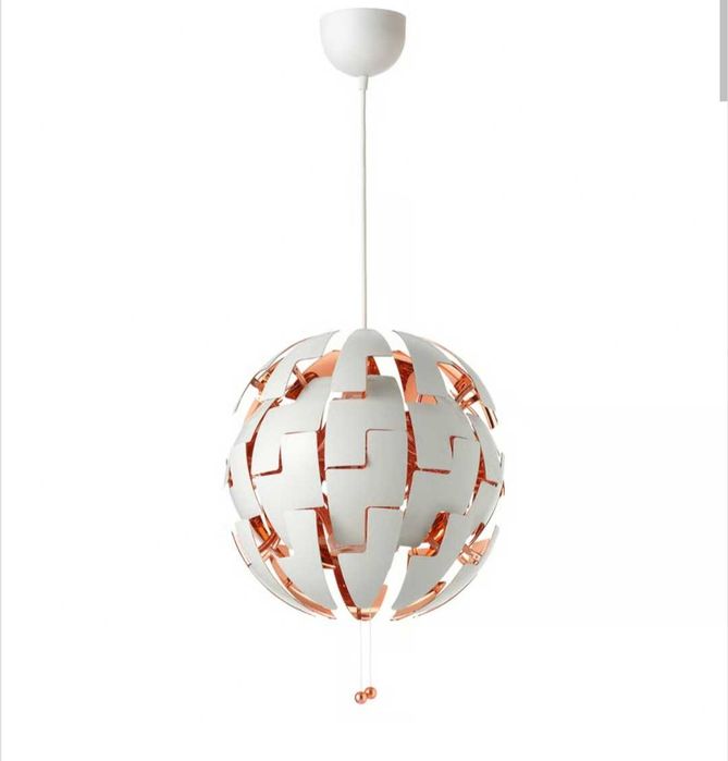Candeeiro IKEA PS 2014 branco/cor de cobre+prateado