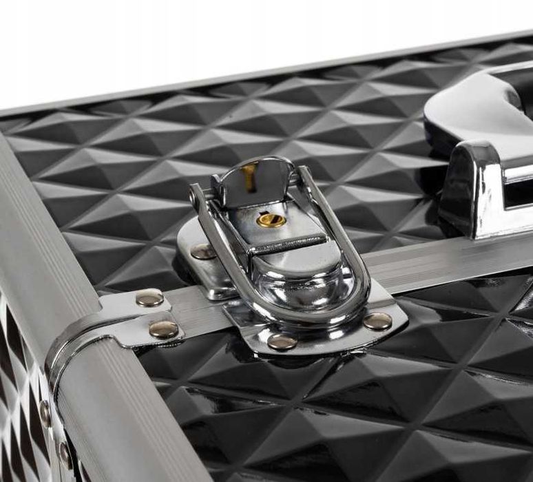 Walizka kuferek organizer kosmetyczny na kosmetyki 3D czarny