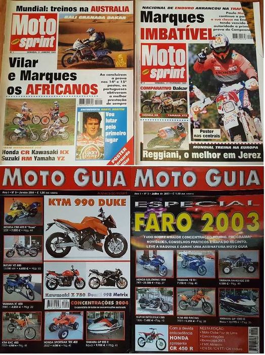 Revistas: Moto Jornal, Motociclismo, VQ, Big Twin, BSH, CBG, Classic