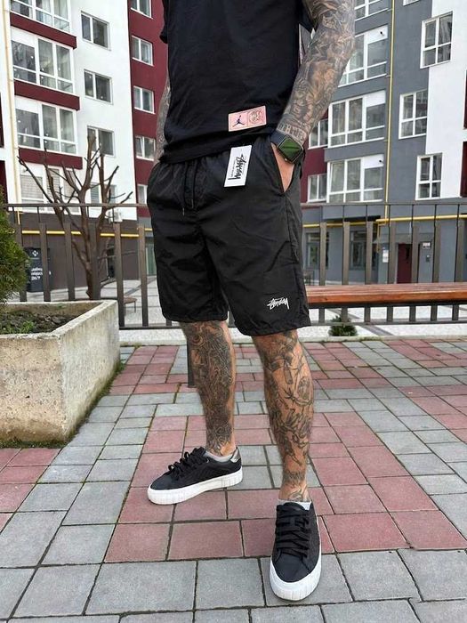 Шорты Черные Stussy goretex • Спортивні Шорти Стусси гортекс • Плавки нові