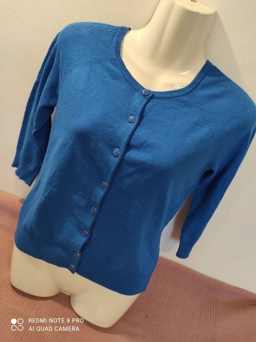 Dorothy Perkins chabrowa bluzka 36/38 sweter Rękaw 3/4 sweterek