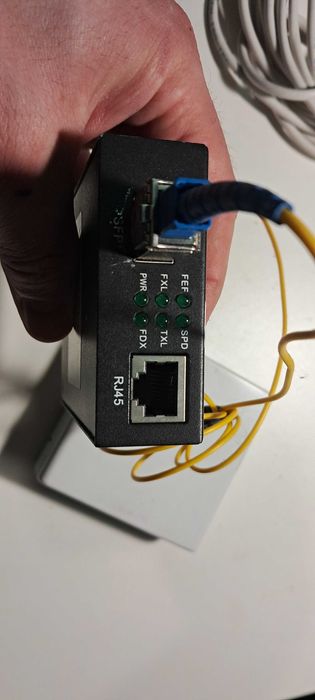 Гігабітний медіаконвертер ALISTAR AFT-9000S + SFP, оптичний бокс, БЖ