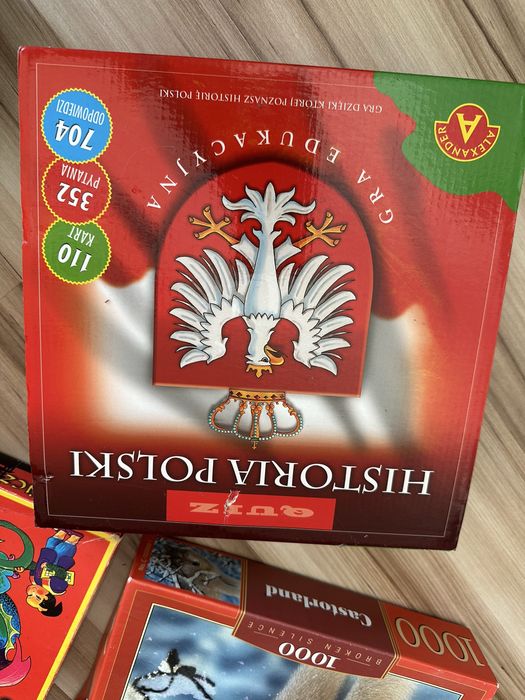 Zestaw gier planszowych monopoly 5 sekund chinczyk warcaby puzzle