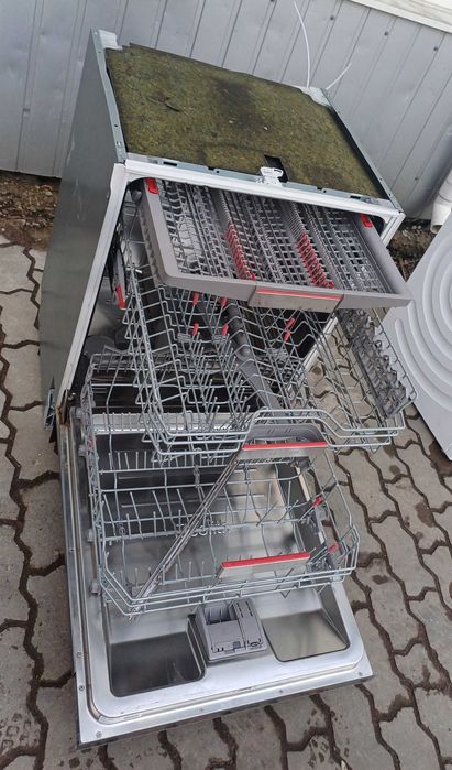 Встроена посудомойка 60 см Бош Bosch SBV68TX06E сушка зеолит проекция