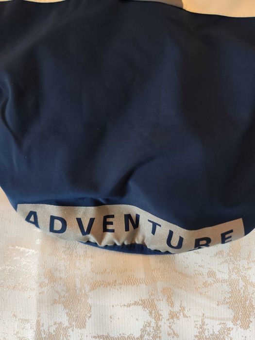 Casaco Impermeável azul e branco para Cão - L - novo